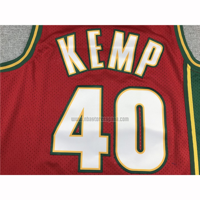 Camiseta Seattle SuperSonics Shawn Kemp NO 40 Historic Retro Rojo